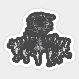 Skeletons dancing Sticker